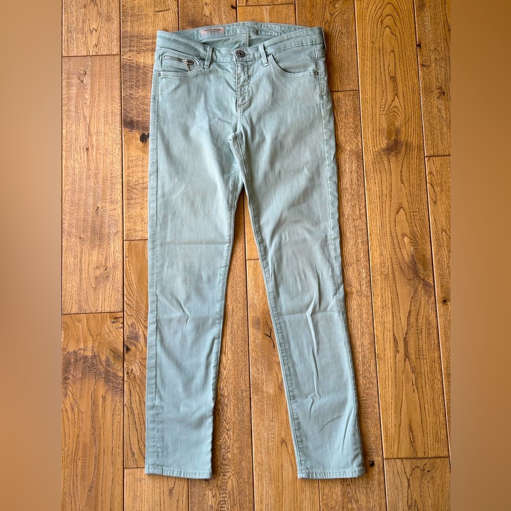 AG Adriano Goldschmied the Stevie Ankle Zip Slim Straight Leg jeans size 27